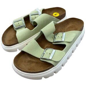 Birkenstock Arizona Chunky Suede Leather, Green, Women’s 9